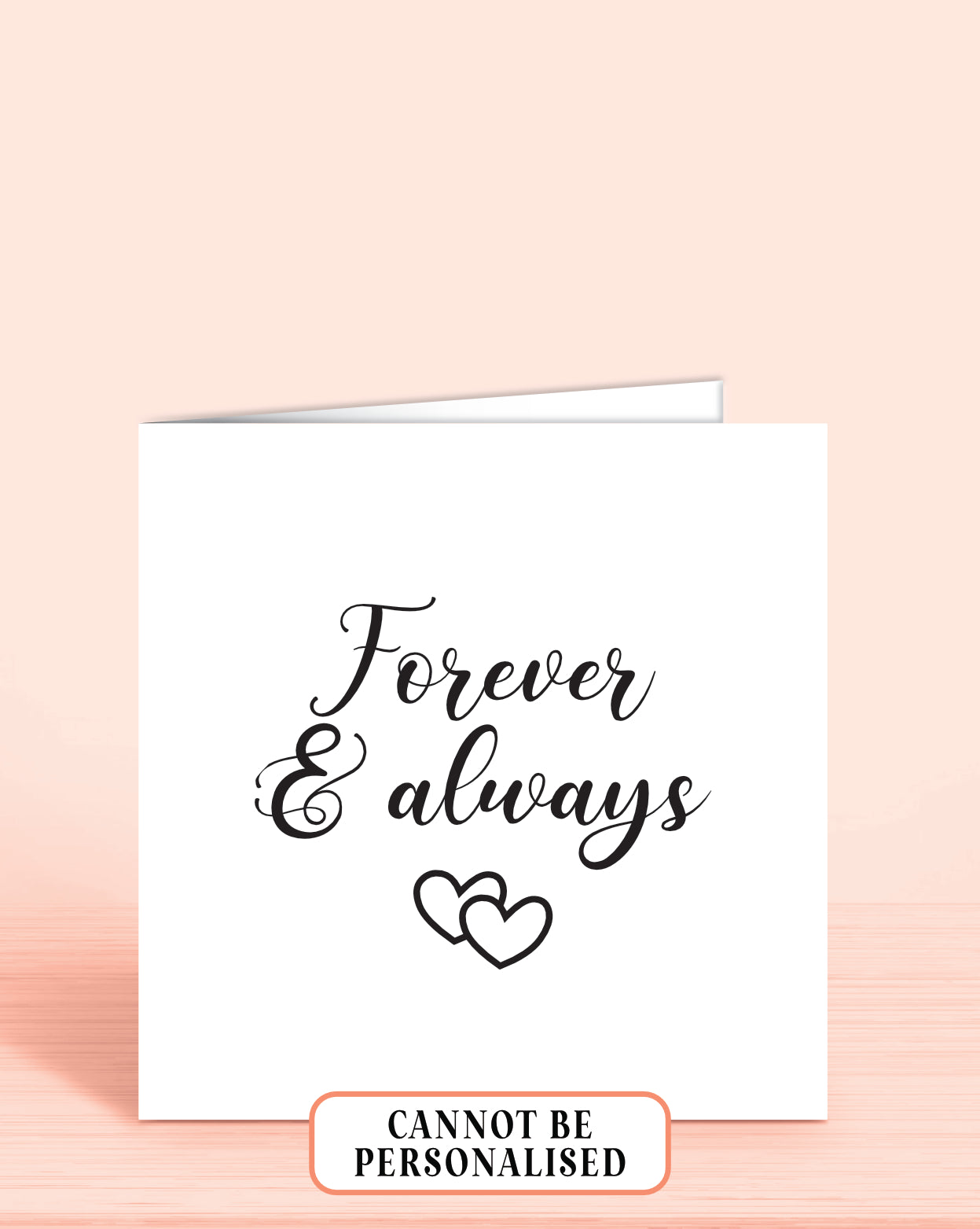 Anniversary Card for Husband or Wife - Forever & Always (6x6 inches ...