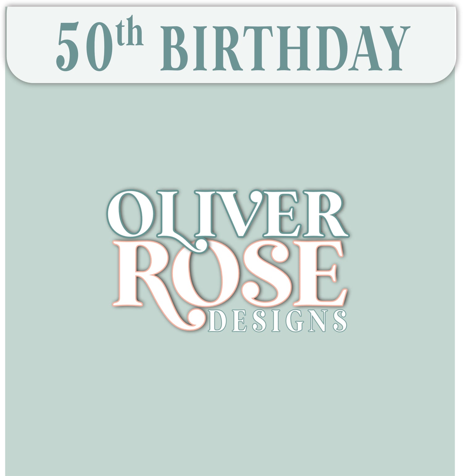 50th Birthday Cards for Men & Women, Personalised for Him or Her