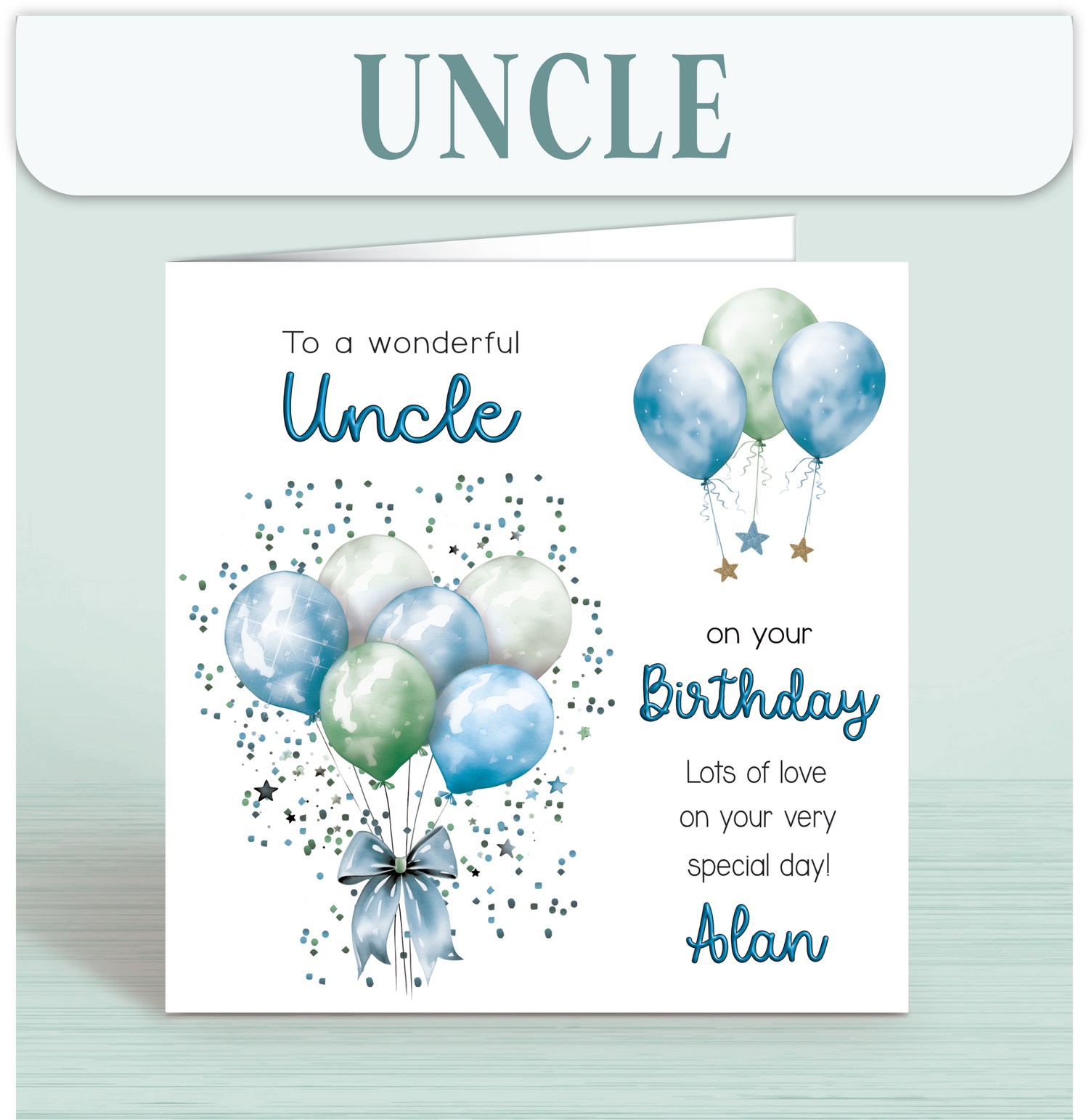 Uncle Birthday Cards, Birthday Cards for Uncle Personalised