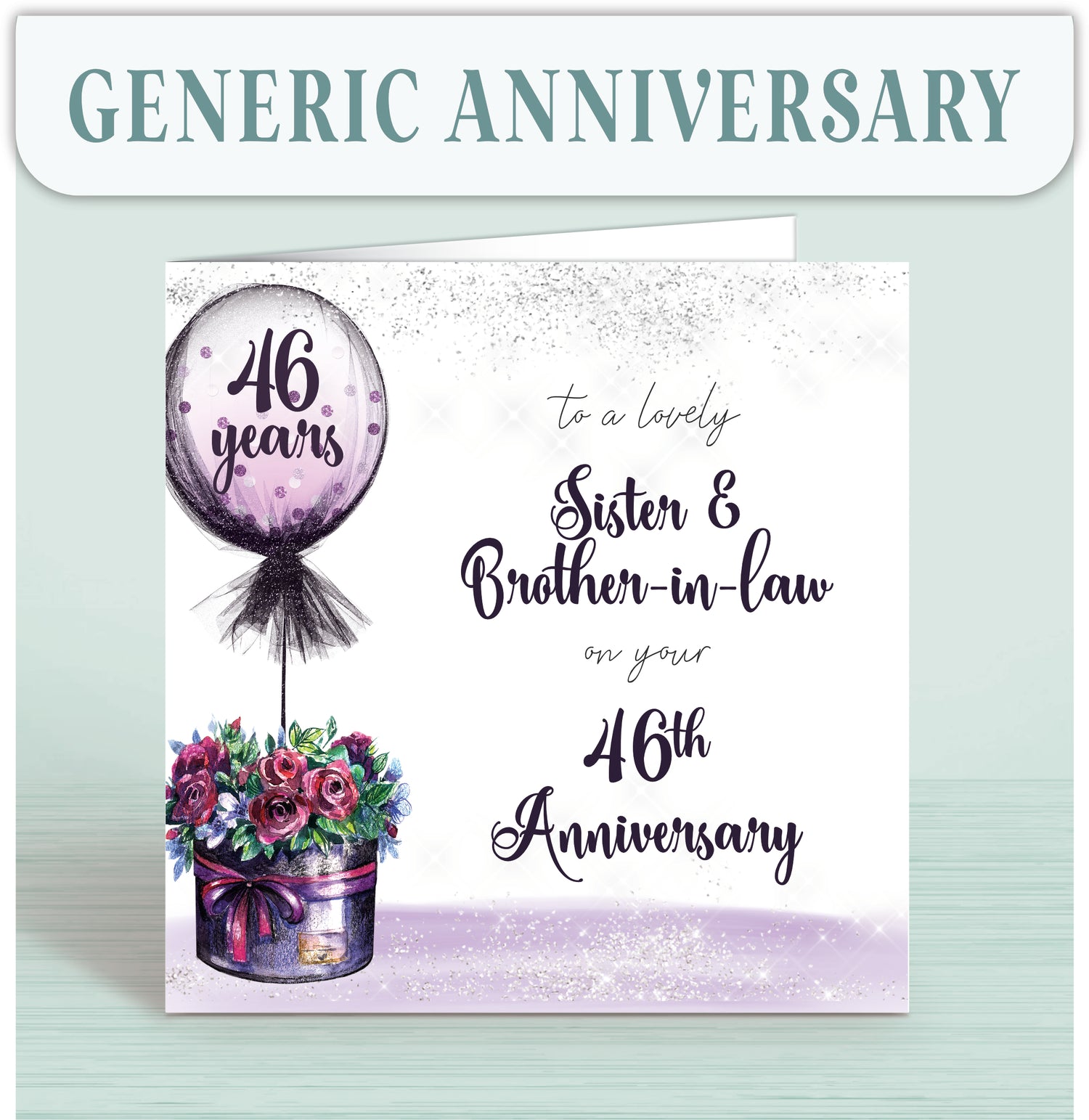 Personalised Anniversary Cards in a Generic Design at Oliver Rose Designs