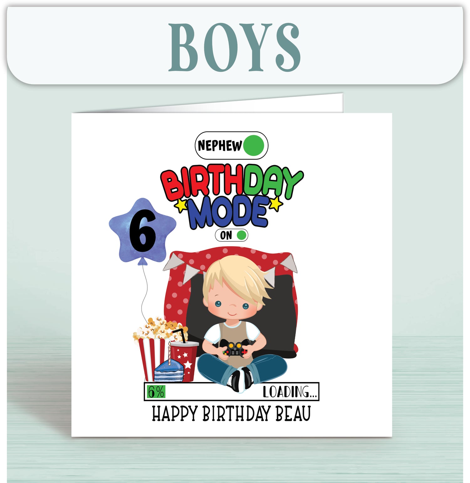 Boys Personalised Birthday Cards - Oliver Rose Designs