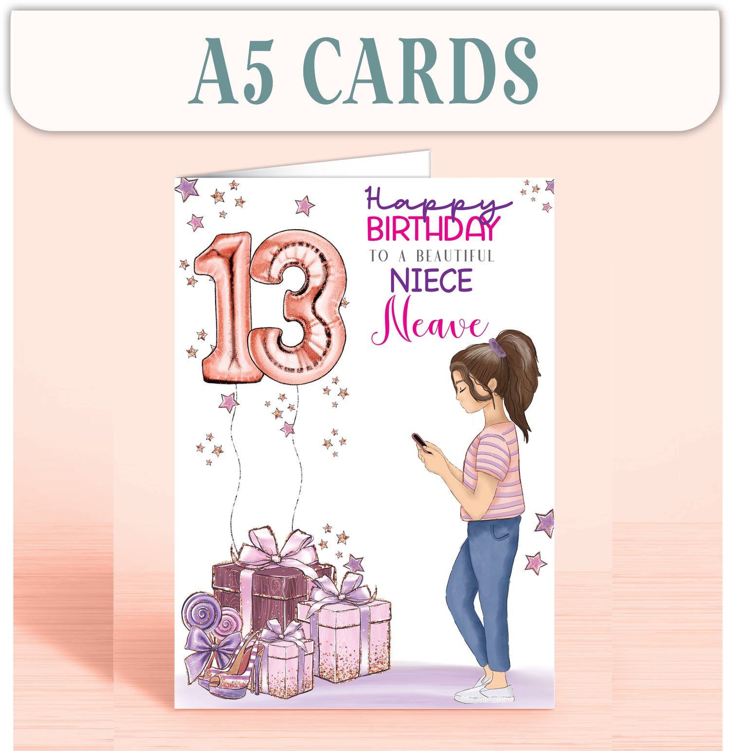 Our A5 Cards are slightly larger than our Standard sized cards, they are the perfect size and available in most designs | Oliver Rose Designs