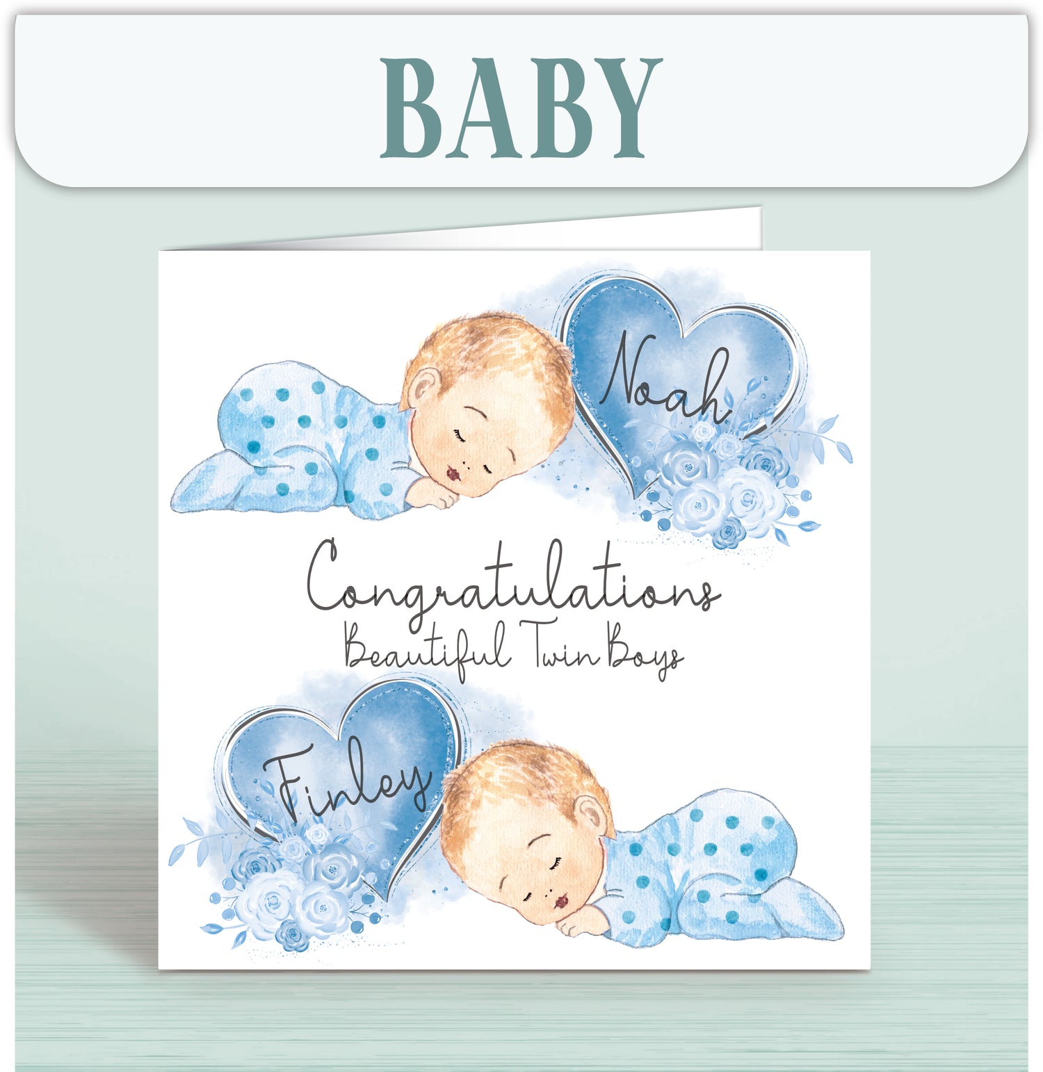 Personalised New Baby Cards | Personalised Baby Shower Cards - Oliver Rose Designs