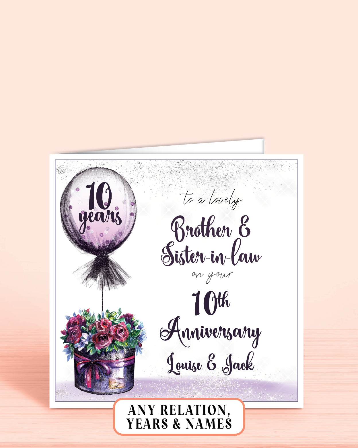 White Cotton Cards Glückwunschkarte Zum 65. Hochzeitstag – Handgefertigt Mit Blauem Saphir & Glitzer