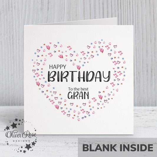 All the Hearts Birthday Card, Gran, Nan, Grandma